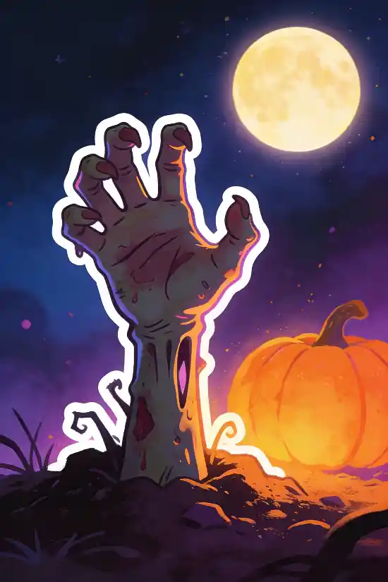 Halloween Clipart AI Prompt Template – Cute Spooky Cartoon Illustration Generator – Printable Sticker & Sublimation Design Creator – Digital Download thumbnail 6