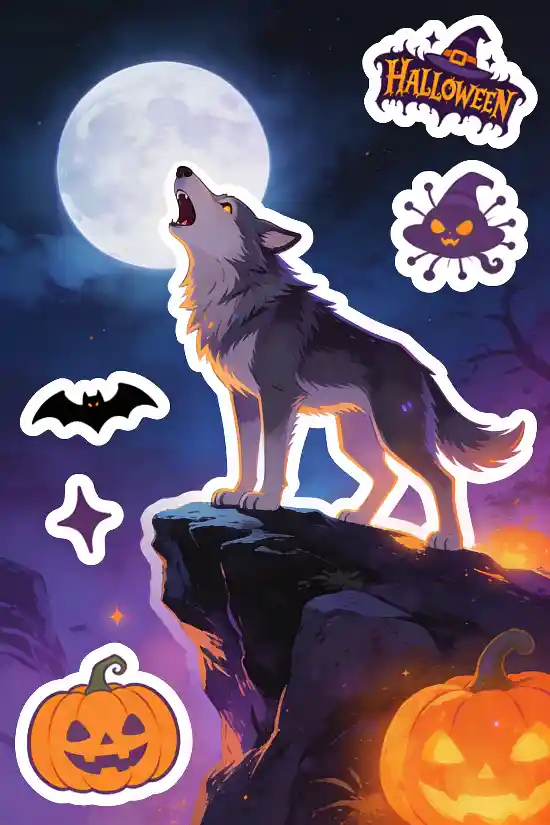 Halloween Clipart AI Prompt Template – Cute Spooky Cartoon Illustration Generator – Printable Sticker & Sublimation Design Creator – Digital Download thumbnail 5