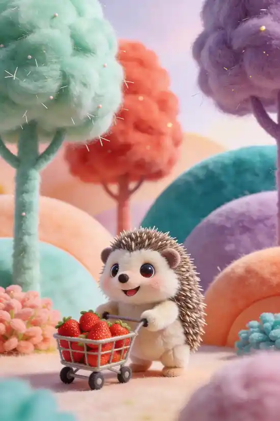 Fluffy 3D Fantasy Character AI Prompt – Cute Pastel Fuzzy Animal Generator – Whimsical Toy Style Illustration Template – Digital Download thumbnail 4