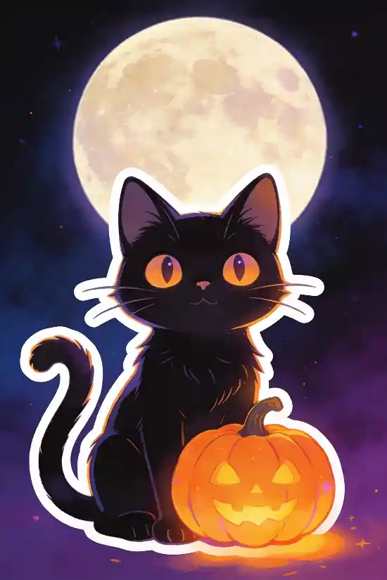 Halloween Clipart AI Prompt Template – Cute Spooky Cartoon Illustration Generator – Printable Sticker & Sublimation Design Creator – Digital Download thumbnail 2