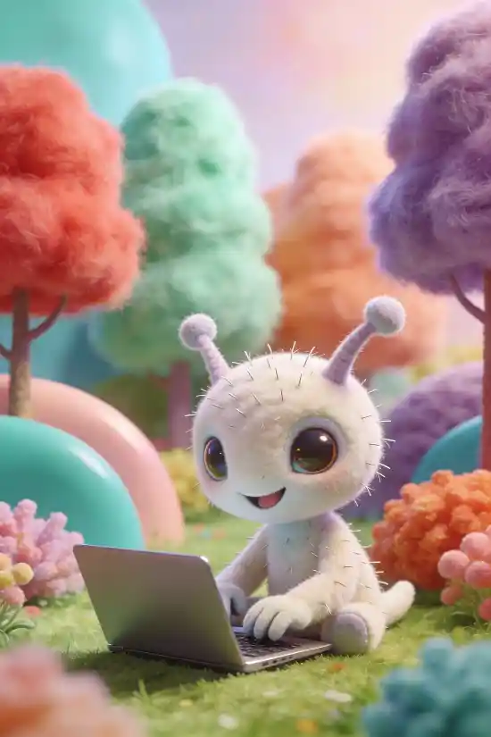 Fluffy 3D Fantasy Character AI Prompt – Cute Pastel Fuzzy Animal Generator – Whimsical Toy Style Illustration Template – Digital Download thumbnail 2